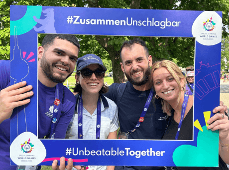 accessiBe employees volunteering at the Special Olympics World Games in Berlin, June 2023.